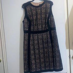 Adrianna Papell Black Dress with Lace The dress is lined as well size 20 W